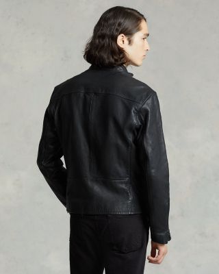 Lambskin Leather Caf&eacute; Racer Jacket 