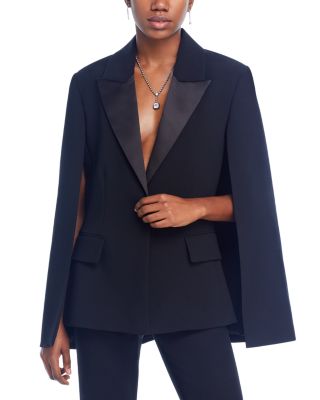 Navy blue cape blazer hotsell