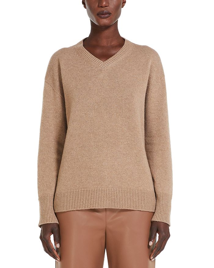 Max Mara Women White High Neck Sweater In Wool Woman