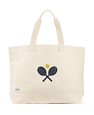 Shop Ame & Lulu Crossed Racquets Country Club Tote In Natural