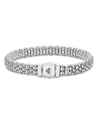 Men's Sterling Silver Anthem Caviar Skull Bead Bracelet - Exclusive