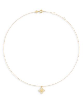 Tory Burch Kira Clover Pendant Necklace, 15.8-16.5