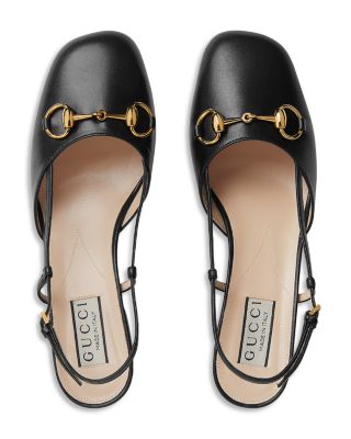 Women's Horsebit Slingback Block Heel Pumps