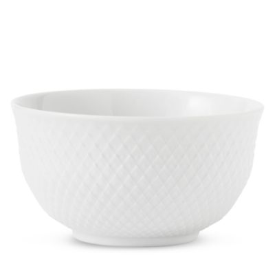 Lyngby Porcelain Rhombe Bowl, White