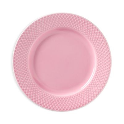 Lyngby Porcelain Rhombe Color Lunch Plate, Rose