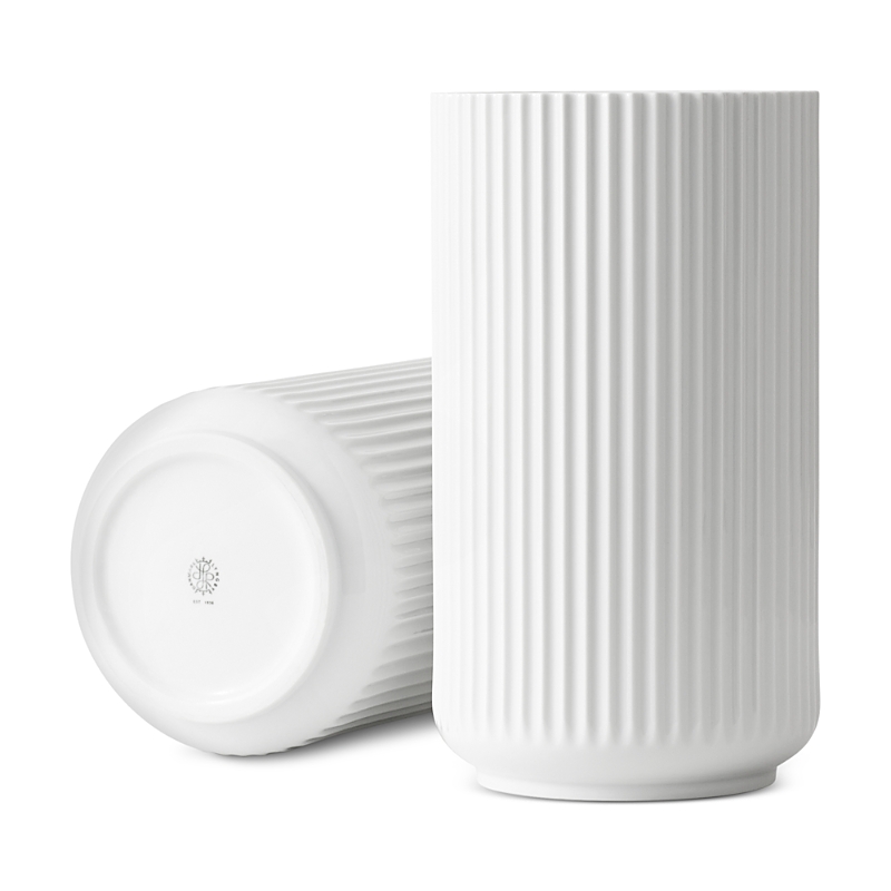 Rosendahl Lyngby Porcelain Vase, White Porcelain In White