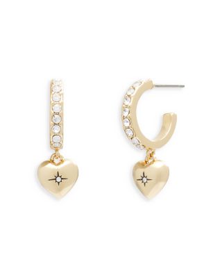COACH - Iconic Heart Huggie Hoop Earrings