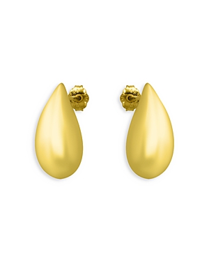 Aqua Polished Teardrop Stud Earrings - 100% Exclusive In Gold