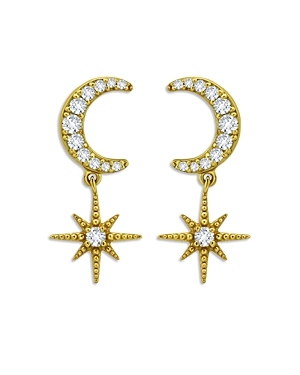 Aqua Moon & Celestial Star Drop Earrings - 100% Exclusive In Gold