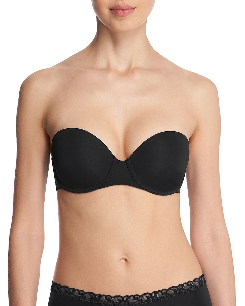 Natori Pure Luxe Strapless Contour Underwire Bra In Black