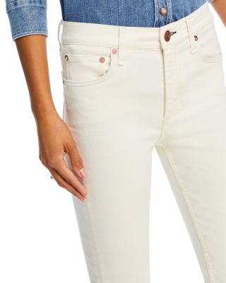 Peyton High Rise Ankle Bootcut Jeans in Ecru