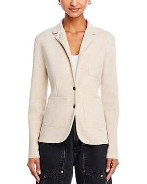Rag & Bone Abigail Merino Wool Blend Blazer In Oatmeal