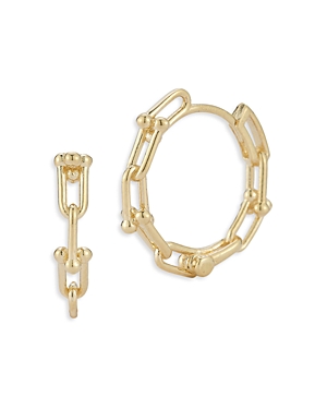 Bloomingdale's Stirrup Style Small Hoop Earrings in 14K Yellow Gold