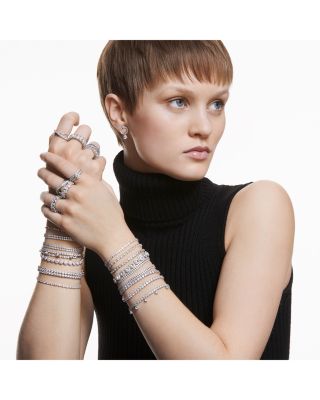 Matrix Rectangle Cut Ring in Rhodium Plated