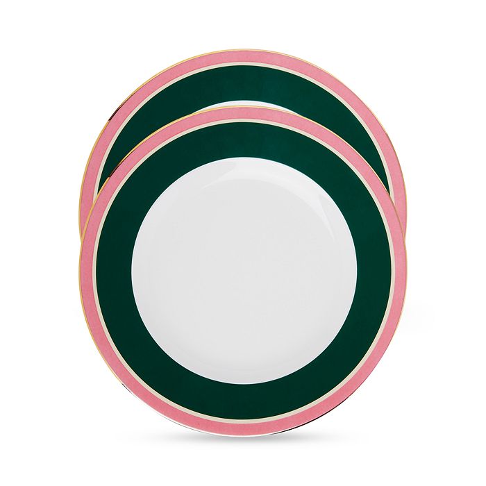 La DoubleJ Painted Trim Dinner Plates, Set of 2 Bloomingdale's