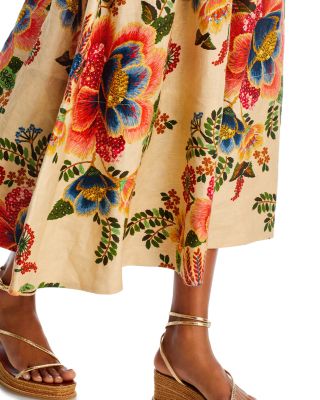 国内発| FARM RIO Delicate Forest リネンスカート FARM Rio Delicate Forest Midi Skirt | Shopbop