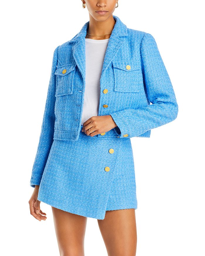 AQUA Tweed Collar Jacket - 100% Exclusive | Bloomingdale's