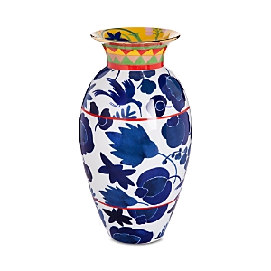 La Doublej Amphora Vase In Wildbird Blue