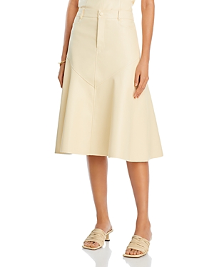 Shop Proenza Schouler White Label Jesse Faux Leather Skirt In Parchment