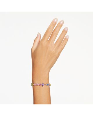 Gema Multicolor Mixed Cut Bracelet in Rhodium Plated