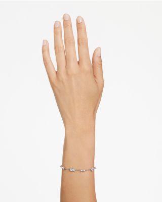 Mesmera Mixed Cut Scatter Bracelet in Rhodium Plated