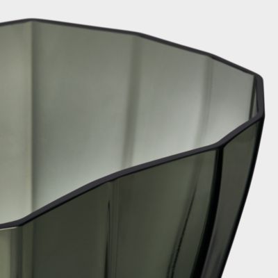 Reed Vase, Moss Green, Low