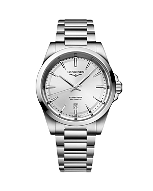 Shop Longines Conquest Watch, 41mm In Silver