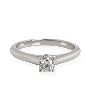 Pre-owned Cartier  Cartier 1895 Diamond Engagement Ring In Platinum