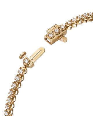 Diamond Station Tennis Bracelet in 14K Yellow Gold, 1.50 tcw