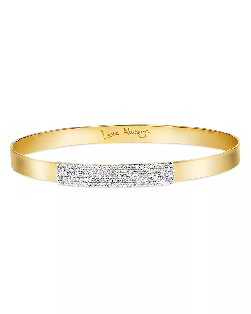 Phillips House Rhodium & 14K Gold Affair Diamond Bangle Bracelet