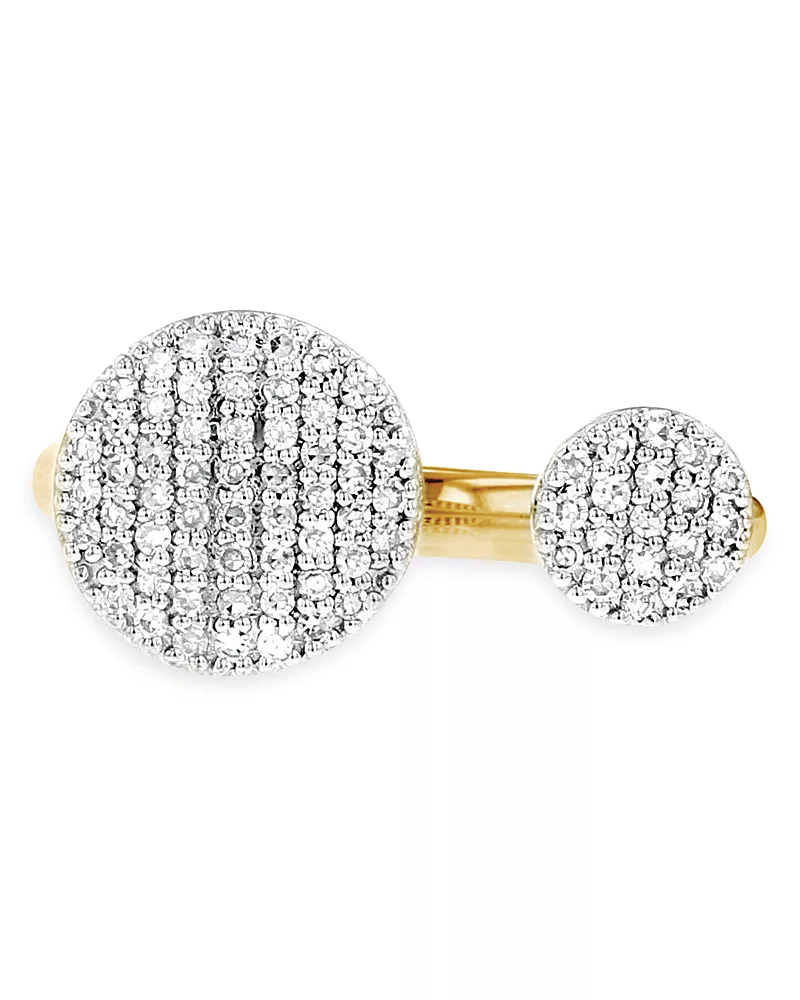 Phillips House Rhodium & 14K Yellow Gold & Diamond Double Open Infinity Ring
