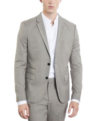 The Kooples - Fitted Chic Canvas Notch Lapel Jacket