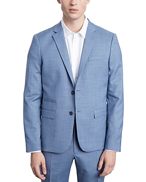 The Kooples Fitted Chic Canvas Notch Lapel Jacket