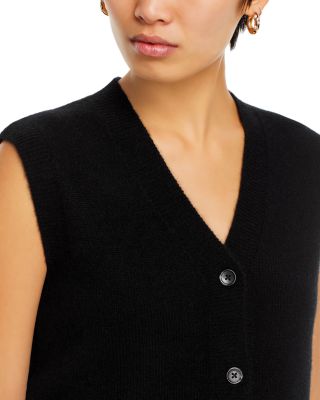 100% Cashmere Buttoned Vest - Exclusive