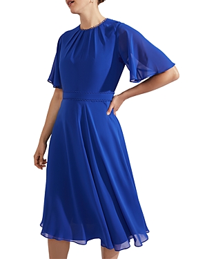 Hobbs London Samara Dress In Lapis Blue
