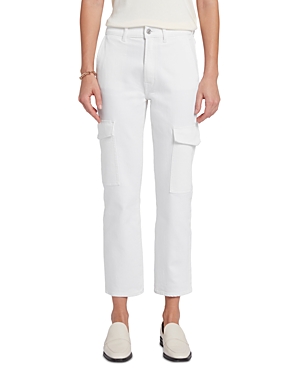 7 For All Mankind Logan Straight-leg Cargo Trousers In Bright White