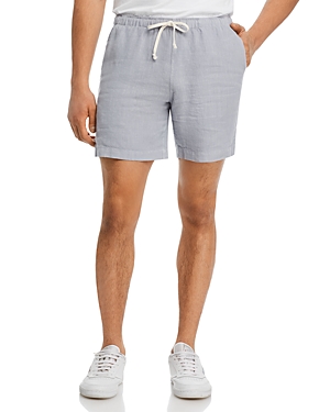 Alex Crane Bo Linen Shorts In Wave