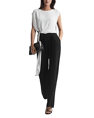 Reiss Alba Colorblock Wide Leg Jumpsuit In Multi