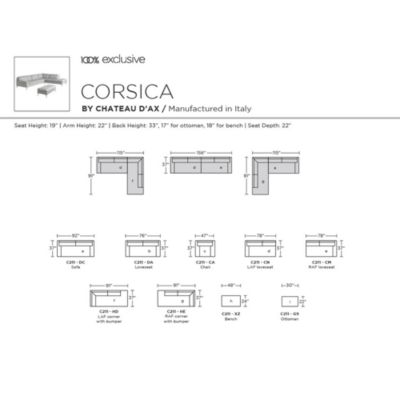 Corsica 2-Piece Leather Sectional
