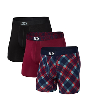 Saxx Vibe Super Soft Boxer Briefs, Pack Of 3 In Olympia/ Holiday