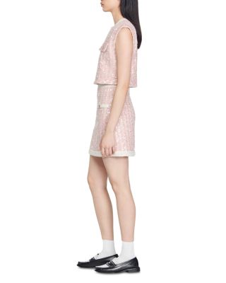 Sandro Sequin Tweed Jacket & Rosa Tweed Skirt | Bloomingdale's Women