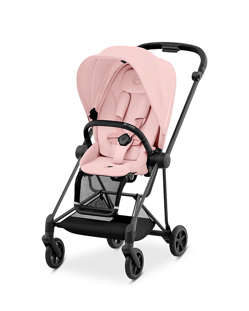 Cybex Mios 3 Compact Lightweight Stroller In Matte Black In Matte Black/peach Pink