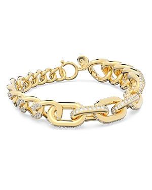 Swarovski Dextera Pave Chain Bracelet In Gold