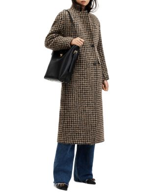 ALLSAINTS James Check Maxi Coat | Bloomingdale's Women