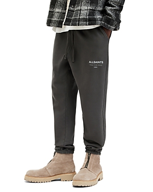 Allsaints Underground Cotton Regular Fit Sweatpants In Shaded Grey