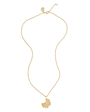 ANABEL ARAM PAVE BUTTERFLY PENDANT NECKLACE IN 18K GOLD PLATED, 16-17