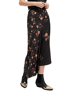 Shop Allsaints Luisa Tanana Asymmetric Skirt In Black
