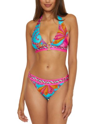 Trina Turk - Meilani Ring Trim Halter Bikini Top & Meilani Ring Trim Hipster Bikini Bottom