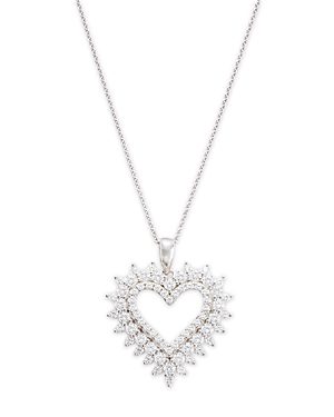 Bloomingdale's Diamond Heart Pendant Necklace in 14K White Gold, 1.0 ct. t.w.