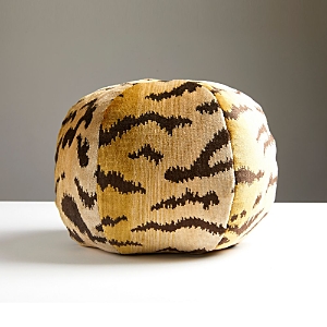 Scalamandre Tigre Sphere Decorative Pillow, 12 In Ivory